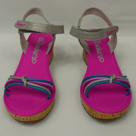 Skechers KIDS Tikis 86411L Silver/Multi Size 5 - Picture 3 of 12